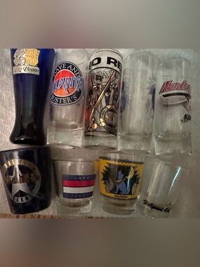 Assorted Glass Shot Glass Set of 9